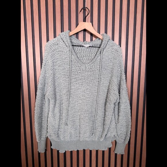 Young Fabulous & Broke Sweater M / L Womens Green Hoodie Textured Pullover - Picture 1 of 8